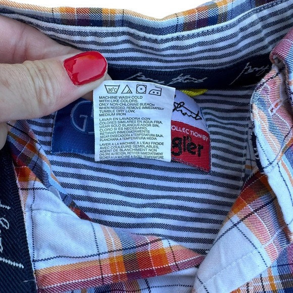 Wrangler George Straight Button Down Shirt Mens Long Sleeve Plaid Large - Picture 12 of 12